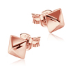 Tetrahedron Shaped Silver Ear Stud STS-5528
